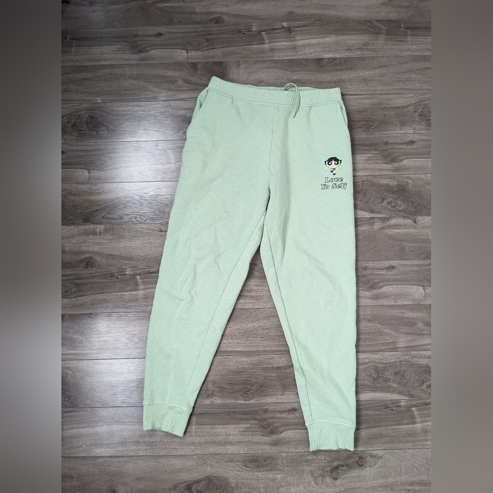Peace Collective Powerpuff Girls Buttercup Sweatpants Green Large